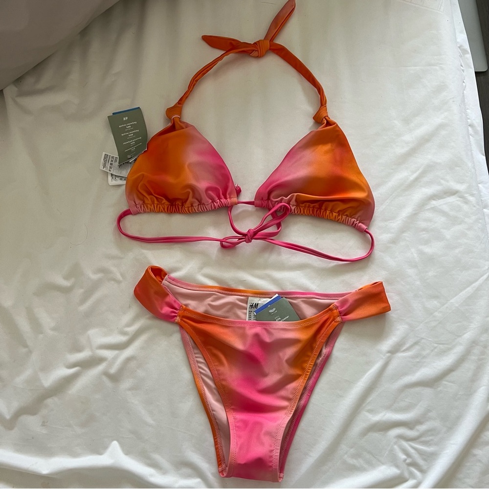 H&M Orange and Pink Bikini